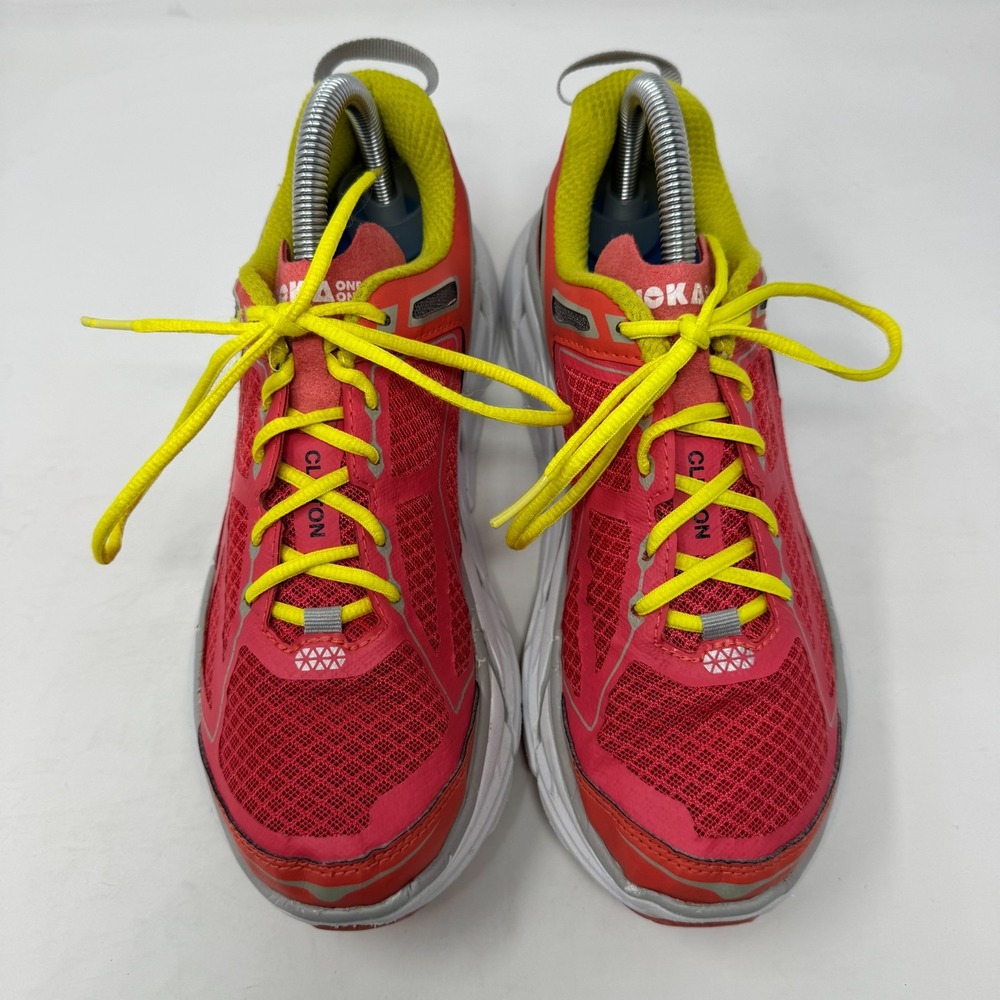 HOKA One One Clifton‎ 1 Road Running Sneakers Coral Pink 20609-031 Women's 7.5 - Picture 3 of 16